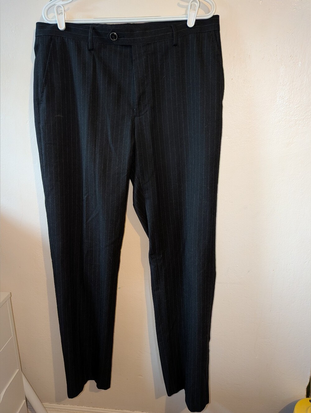 Marc Anthony Black Pinstripe Dress Pants Size 34 x 34